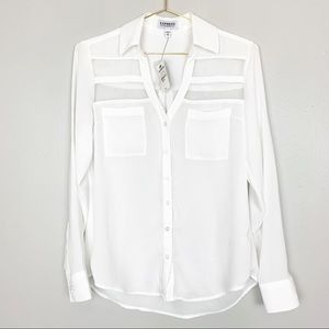 Express Portofino White NWT Blouse XS